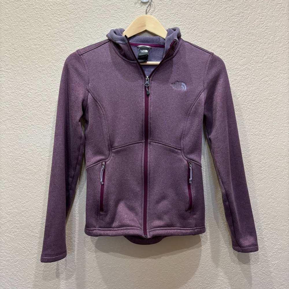 North Face Sherpa Lined Soft Shell Cozy Zip Up Hoodie Purple Size XS Gorpcore